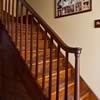 Original staircase with blackwood bannister and pine stairs.
